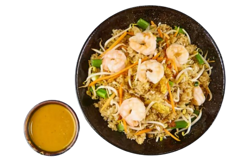 Gebrat. Reis Erdnuss Soße